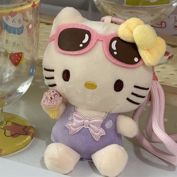  Móc khoá Hello Kitty bông cầm kem 