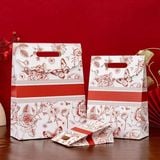  Túi quà gập miệng hoa bướm đỏ 