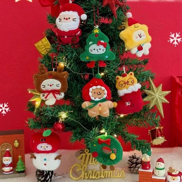  Móc khoá bông mini Giáng Sinh 
