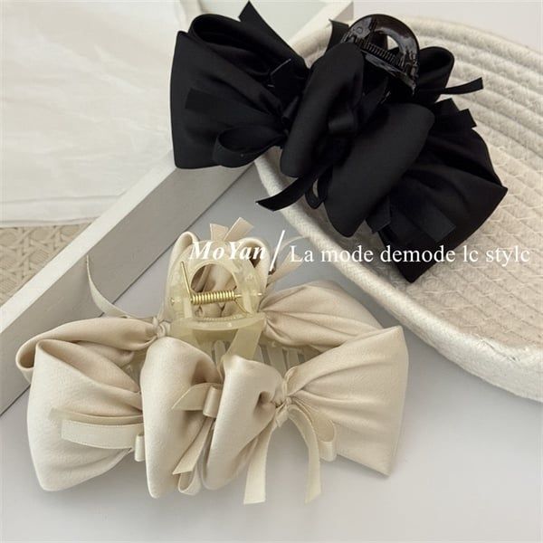  Kẹp càng cua nơ cánh phồng mix nơ mảnh 