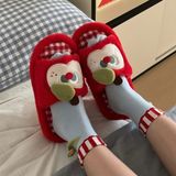  Dép lông quai ngang bé táo caro 