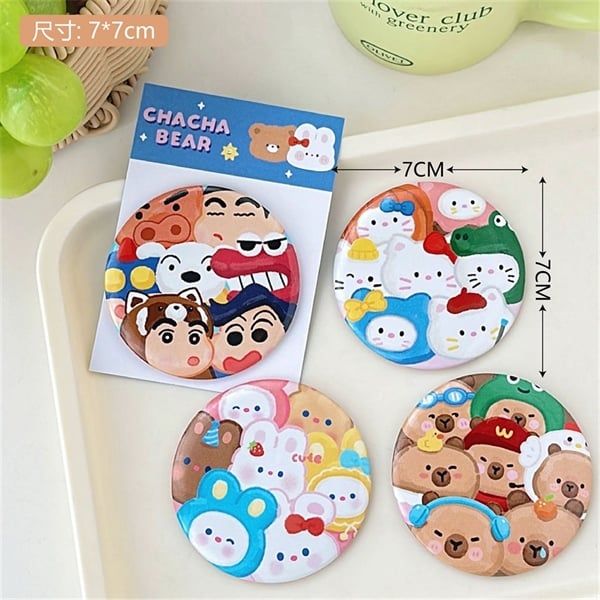  Gương tròn bỏ túi thú chibi 