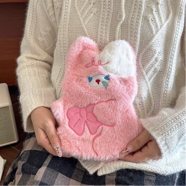  Túi chườm gấu lông hồng 500ml 