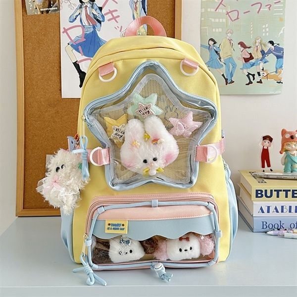  Balo 3 thỏ ngăn ngôi sao 