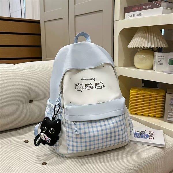  Balo 3 mèo móc khoá mèo bông 