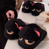  Dép lông mèo mun mặt xị 