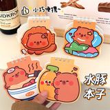  Sổ lò xo mini Capybara đồ ăn 