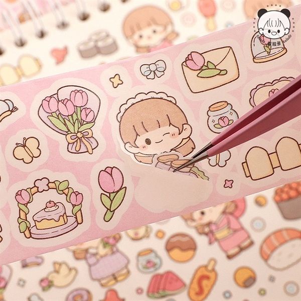  Washi tape Sticker bé gái Telado 