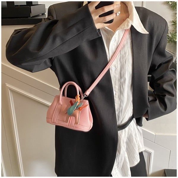  Túi da mini đeo chéo charm ngựa 