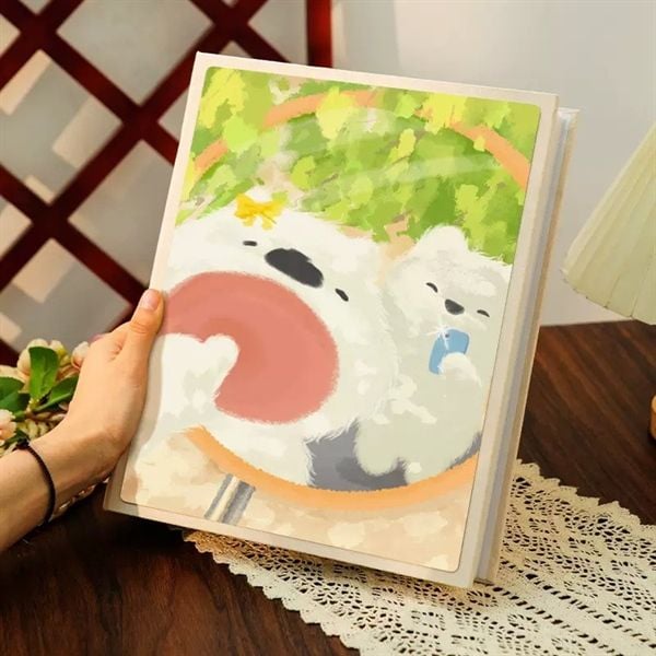  Album ảnh cún chụp gương cầu lồi 