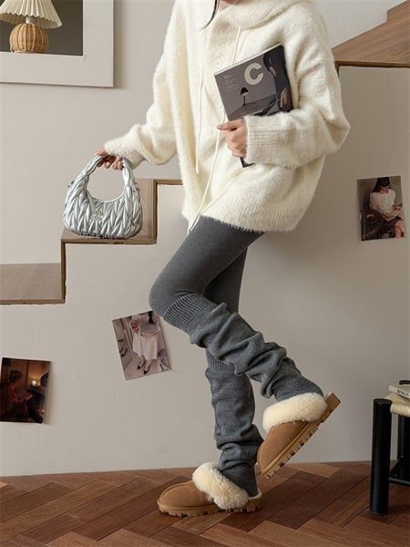  Tất len cao cổ qua gối You Jia Xiu 