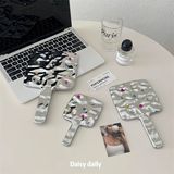  Gương cầm tay sóng đính ngọc 