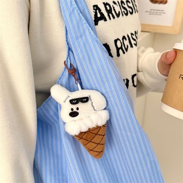  Móc khoá thú kem bông 