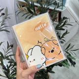  Album ảnh cún thỏ Hello nền vàng 