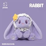  Thỏ bông tím mũ ren 24cm 