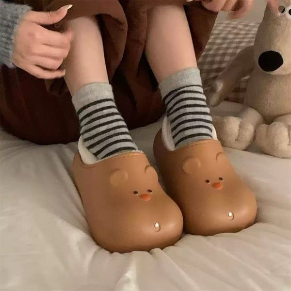  Dép lót lông gấu má béo 