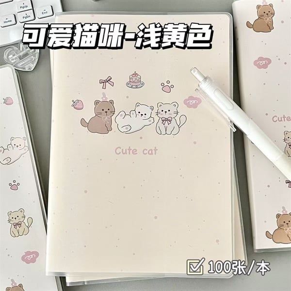  Sổ mèo bìa bọc nhám A5 