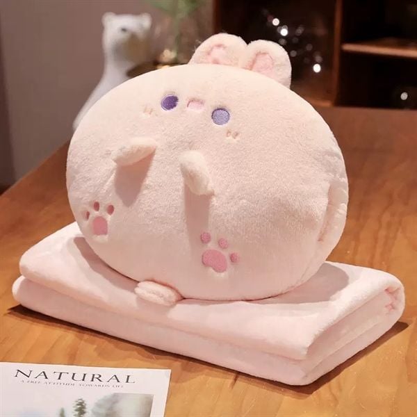  Gối kèm chăn thú dấu chân 40cm 