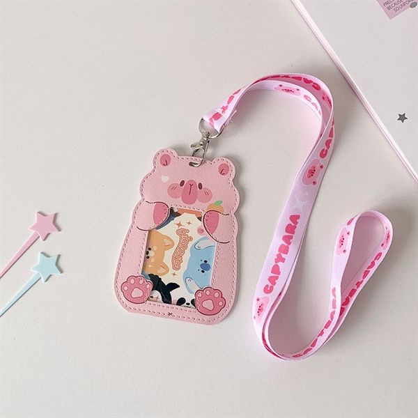  Dây đeo thẻ da Animal 