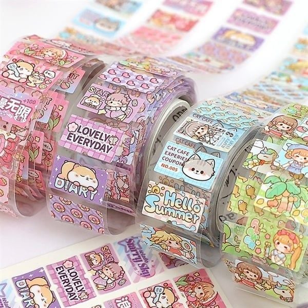  Washi tape Sticker Telado ánh nhũ 