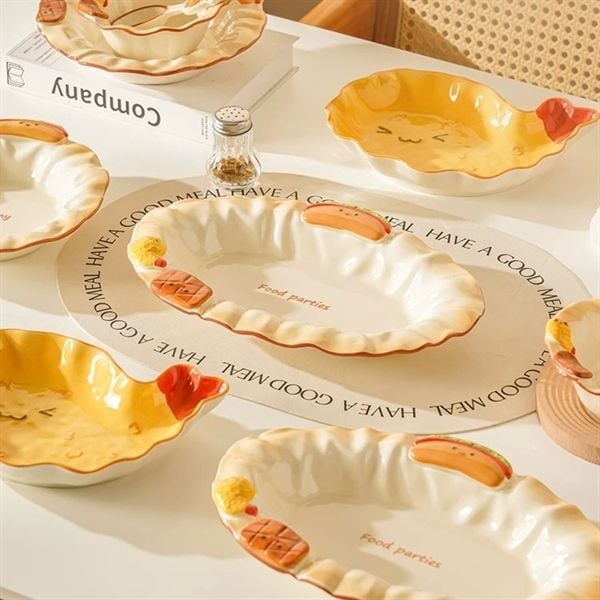  Set bát đĩa hình đồ ăn 