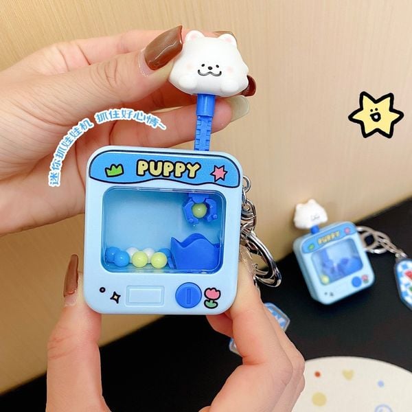  Móc khoá game cún gắp bóng 