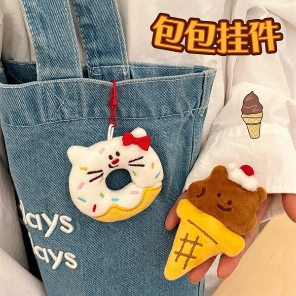  Móc khoá bông bánh donut 