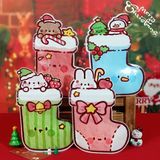  Túi quà zip bít tất thú Giáng Sinh 