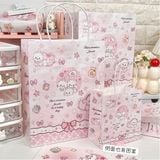  Túi quà quai giấy mèo nơ hồng 