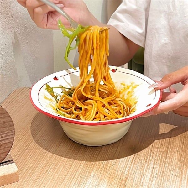  Bát sứ cún táo lòng sâu 20cm 
