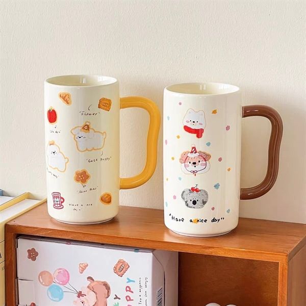  Cốc cún dài quai màu 410ml 