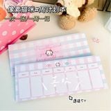  Sổ kế hoạch tuần caro hồng 17x7cm 