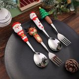  Set hộp quà 4 thìa dĩa Giáng Sinh size to 