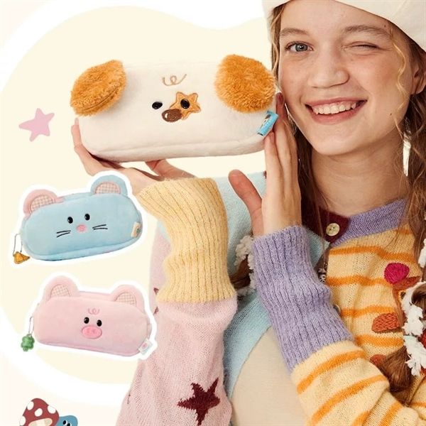  Hộp bút bông thú tai nổi 