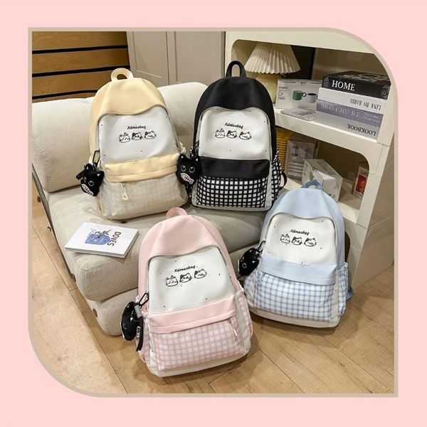  Balo 3 mèo móc khoá mèo bông 