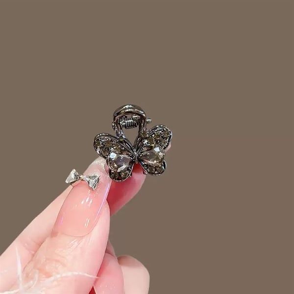  Kẹp càng cua bướm ngọc đen mini 