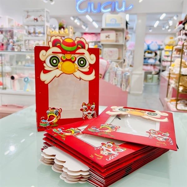  Túi quà trung thu đầu lân 22x17x7,5cm 