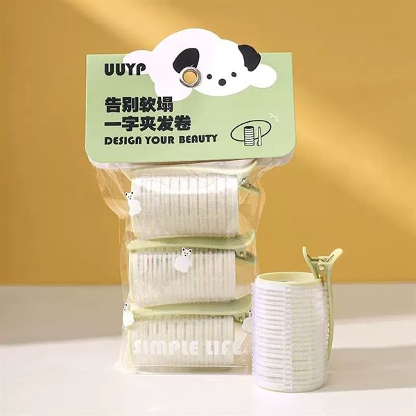  Set 3 lô quấn tóc kèm kẹp cún trắng UUYP 