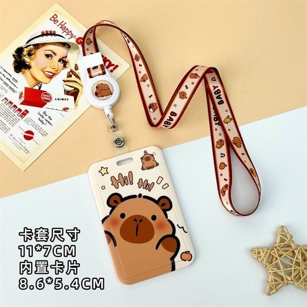  Dây đeo thẻ Capybara 