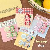  Set 2 kẹp tóc thìa dĩa mèo táo 