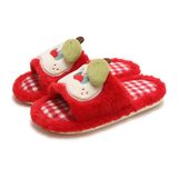  Dép lông quai ngang bé táo caro 