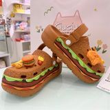  Dép cross Hamburger charm fastfood 