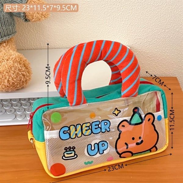  Hộp bút quai xách bông mặt trong 