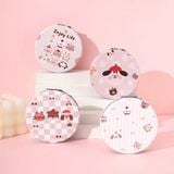  Gương gập bỏ túi bọc da thú tròn 