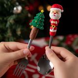  Set 2 thìa dĩa Giáng Sinh size to 