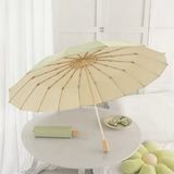  Ô matcha 16 nan tay nắm gỗ 