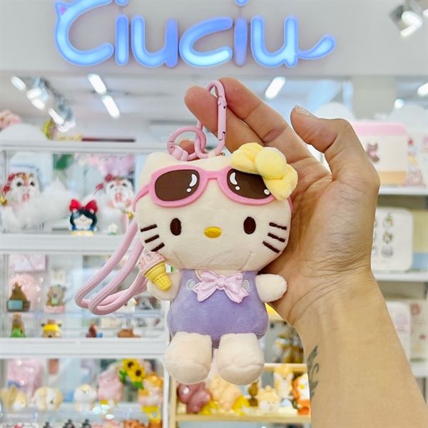  Móc khoá Hello Kitty bông cầm kem 