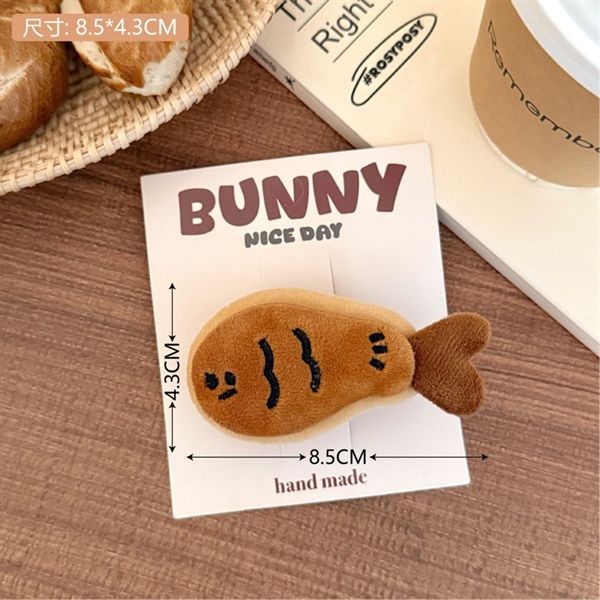  Kẹp tóc bông mèo cá bánh 