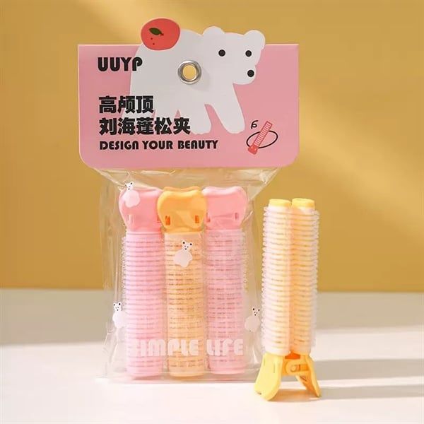  Set 3 lô tóc kẹp kép gấu trắng UUYP 
