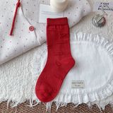  Tất Tom's family tone đỏ hình nổi nhí 